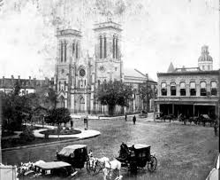 Herring designed the flag for the national convention of the united spanish war veterans being held in san antonio that year. San Fernando Cathedral And Frost National Bank On Main Plaza Ca 1908 Sanantonio San Fernando Cathedral Downtown San Antonio San Antonio Tx
