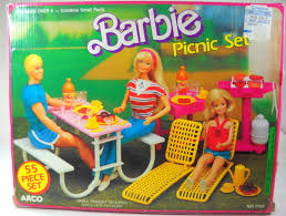 Barbie Picnic Barbecue Playset 7751 Arco Table Chairs Bbq Picnic Set Picnic Playset