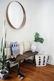 White Entryway With Bench And Plants Home Decor Home Decor Inspiration House Interior