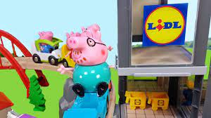 Want to discover art related to peppa_pig? Peppa Pig Rides Colorful Car Train Home From Lidl Supermarket Fun Educational Video Youtube