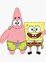 Spongebob And Patrick Sticker By Mfitzy Redbubble Spongebob Drawings Spongebob Best Friend Spongebob Painting