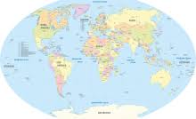 I could support you with spanish or italian. Weltkarte Wikipedia