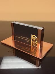 Modern Style Raw Copper Business Card Holder Desk Storage Copper Business Cards Card Holder Desk Business Card Displays