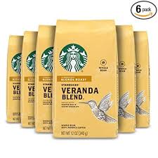 Starbucks Blonde Roast Whole Bean Coffee Mdash Veranda Blend Mdash 100 Arabica Mdash 6 Bags 12 Oz Each In 2020 Starbucks Coffee Beans Coffee