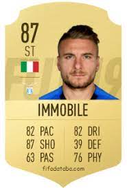Fifa 21 tots card design. Ciro Immobile Fifa 19 Rating Card Price