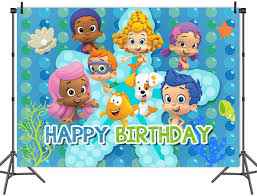 Roommates bubble guppies wall decals bundle ~ 44 pc bubble guppies room decor with bubble guppies stickers and tattoos plus paw patrol coloring (roommates bubble guppies) $16.95 $ 16. Buy Cartoon Bubble Guppies Theme Photography Backdrop Ocean Bubble Children Princess Happy Birthday Party Decoration Photo Background Newborn Baby Shower Cake Table Studio Booth Banner 7x5ft Online In Indonesia B085vwgfs7