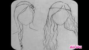 How To Draw Cute Hairstyles For Beginners Part Two Youtube How To Draw Hair Cute Simple Hairstyles Hair Sketch