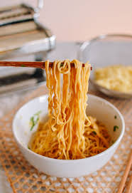 Homemade Chinese Egg Noodles Just 3 Ingredients The Woks Of Life Homemade Egg Noodles Mexican Food Recipes Authentic Egg Noodles