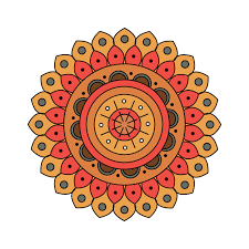 indische bunte Mandala-Dekoration 1338819 Vektor Kunst bei Vecteezy