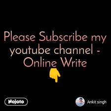 We did not find results for: Please Subscribe My Youtube Channel Online Write Nojoto
