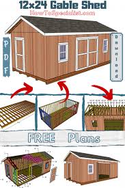 Use tongue and groove plywood sheets, so that you don't leave gaps between the sheets. 12x24 Shed Plans Free Diy Plans Howtospecialist How To Build Step By Step Diy Plans