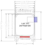 1.69 inch TFT Module 240X280 ST7789V3 8P