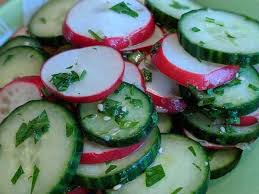 Serve up this russian cucumber radish salad with some juicy burgers , grilled lamb kofta , or baked salmon. Korean Cucumber Radish Salad Recipe Recipezazz Com
