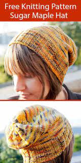 Free Hat Knitting Pattern Sugar Maple Hat Knitting Patterns Free Hats Knitting Hat Knitting Patterns