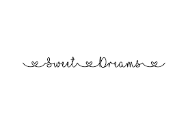 Download Sweet Dreams Word Art Heart Font Svg Graphic By Am Digital Designs Creative Fabrica