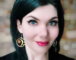 Iridescent Music Note Earrings: Treble Clef, Bass Clef Acrylic Jewelry