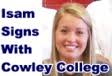 Tiffany Isam Signs for Cowley College Softball -- July 10, 2013 --  Collinsville, OK -- www.cvilleok.com