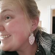 Wrapped in Fleece Gray Herringbone Earrings