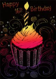 Making your own birthday cake has never been easier thanks to our collection of simple, yet impressive birthday cake recipes. Cupcake With Red And Orange Frosting On Black Age 16 16th Birthday Card Ebay