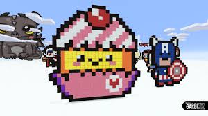 Minecraft Pixel Art How To Make A Kawaii Cupcake By Garbi Kw