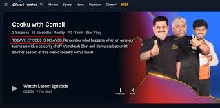 Criminal justice is a hindi tv series on hotstar with an ensemble cast consisting of big bollywood names like jackie shroff, pankaj tripathi, and vikrant massey. Cooking With Comali 2 Postponed Again Today S Episode Has Been Delayed For Hotstar Vip Subscribers Filmy One