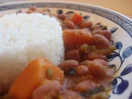 (in puerto rico, it is traditional to serve rice and beans with almost every meal, but mainly with pork chops (cooked with a little sofrito and adobo seasoning) on the side). Puerto Rican Rice And Beans Arroz Con Habichuelas Hot Cheap Easy
