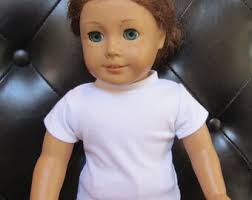 18 & 15 Inch Basic Doll T-shirt in 4 Colors: Red, White, Black and Pink