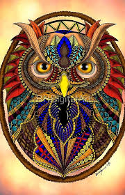 Ornate Owl In Color Iphone 11 Soft By Bhdigitalart In 2020 Owl Artwork Tribal Art Designs Owl Art