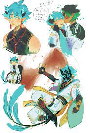 genshin impact liker — yaksha!chongyun sketches + big brother xiao