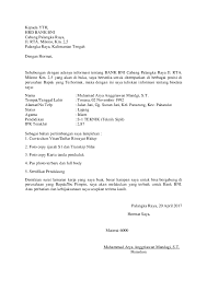 Contoh surat lamaran kerja bank bni yang baik dan benar resmi berikut adalah sebuah contoh surat lamaran kerja untuk job disebuah bank bni. Doc Contoh Surat Lamaran Kerja Bank Bni Muhammad Arya Mandagi Academia Edu