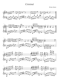 Follow britney spears and others on soundcloud. Britney Spears Criminal Sheet Music For Piano Solo Musescore Com