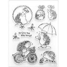 Rubber stamp cards i've been meaning to post this tutorial for ages. Amazon Com Clear Stamp Hedgehog Silicone Stamp Dragonfly Animals Flowers Sentiment Rubber Stamp For Card Making Crafting Decoration And Diy Scrapbooking Arts Crafts Sewing