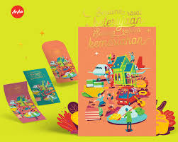 Airasia Raya 2019 Illustration On Behance In 2020 Illustration Festival Design Graphic Design Illustration