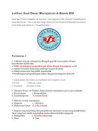 Soal uts ptik semester 1. Latihan Soal Dasar Manajemen Bsi Pdf
