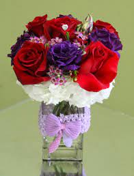 Find & download free graphic resources for purple roses. Red Roses And Purple Flowers