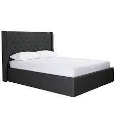 Chatsworth iron/metal bed in black with drawers. Chatsworth Charcoal Queen Bed Queen Frames Sleeping Giant Online
