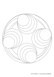 Malvorlagen fur kinder zum ausdrucken. Mandalas Aus Kreise Kostenlose Ausmalbilder Kinder Mandala