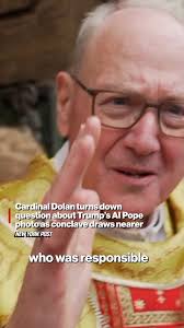 Cardinal Dolan was not in the mood to talk about Trump’s AI Pope photo. Tap  the link in bio to read more.