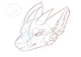 Stage 2 to maintain symmetry, separate the face with a vertical stripe. Furry Head Drawing Reference Novocom Top