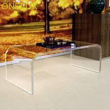 Transparent glass acrylic waterfall coffee table lucite cocktail table. Waterfall Acrylic U Table Lucite Coffee Tea Occasional Living Room Tables 2 Size Options Living Room Table Living Tableliving Room Coffee Table Aliexpress
