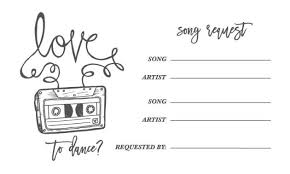 Free Printable Love Mix Tape Song Request Form Song Request Wedding Song Request Wedding Humor