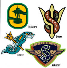 It has all the elements of a great logo: Seattle Nhl Logo Concepts Creamer Boards Nhl Logos Logo Concept Hockey Logos