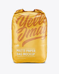 2 Kg Matte Paper Bag Mockup Front View In Bag Sack Mockups On Yellow Images Object Mockups In 2020 Mockup Free Psd Mockup Free Download Bag Mockup