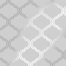 Silver wallpaper is contemporary, versatile and ideal for any room in your home. Holden Decor Gilistening Geometric Trellis Grey Silver Wallpaper Wilko