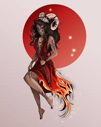 Aries Girl On Fire Aries Art Aries Aesthetic Aries Wallpaper