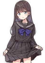 kawaii cute girl おしゃれまとめの人気アイデア pinterest もくろー クールなアニメの女の子 セーラー服 イラスト アニメ 黒髪