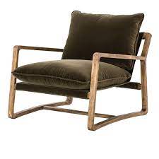 Ava Olive Green Fabric Oak Wood Living Room Arm Chair In 2021 Arm Chairs Living Room Living Room Chairs Living Room Wood