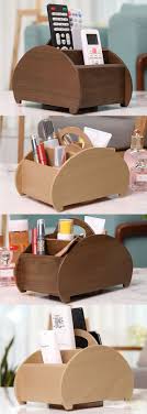 Multi Function Bamboo Table Organizer Pen Container Cosmetics Sundries Storage Box Storage Cool Office Supplies Storage Containers