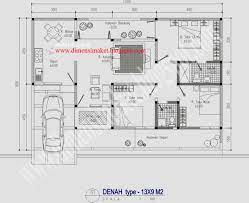 Gambar potongan aa dan bb km/wc ruang tidur 3 rumah type 86. Desain Rumah Ada Toko Dan Garasi Cek Bahan Bangunan