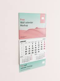 Free Single Panel Wall Calendar Mockup On Behance Wall Calendar Wall Calendar Design Free Wall Calendar